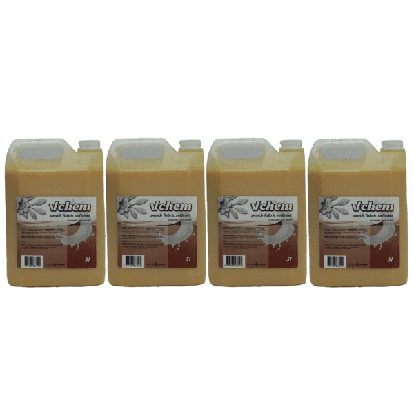 VChem Fabric Conditioner Peach 5L Bulk Pack 4