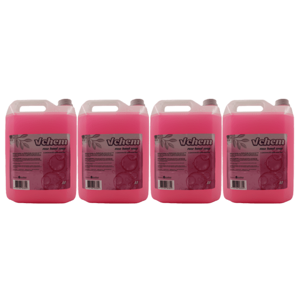 VChem Hand Soap Rose 5L Bulk Pack 4