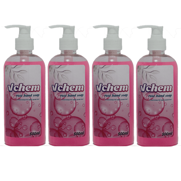 VChem Hand Soap Rose 500ml Bulk Pack 24