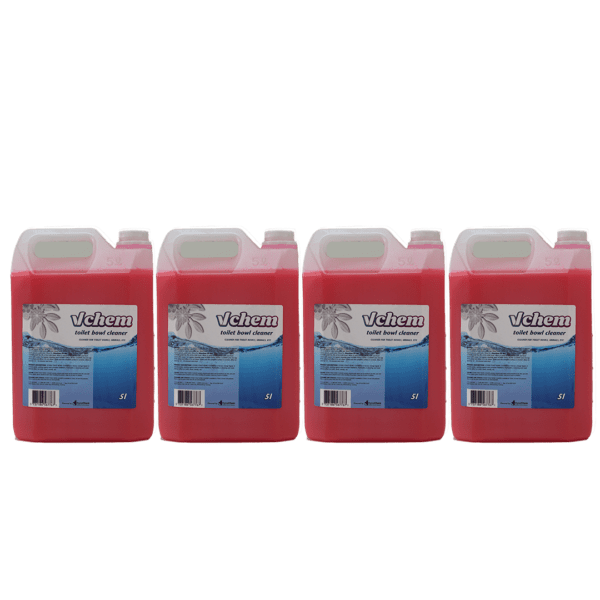 VChem Toilet Bowl Cleaner 5L Bulk Pack 4