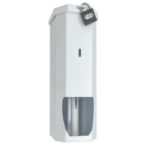 White University TR3 Toilet Roll Holder with Padlock