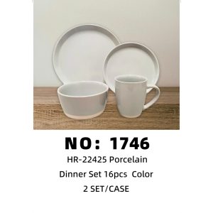 NO: 1746 16-piece Colored Glaze Ceramic Set 2 SET/CASE
