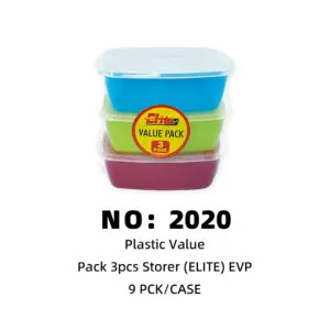NO: 2020 ELITE Plastic Lunch Box 9PCK/CASE