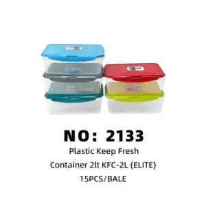 NO: 2133 ELITE Food Storage Container 2LT 15PCS/BALE