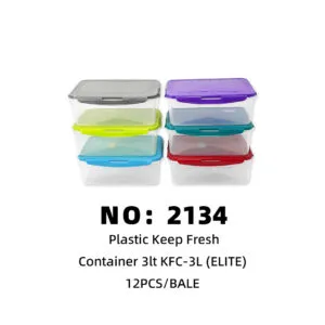 NO: 2134 ELITE Food Storage Container 3LT 12PCS/BALE