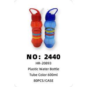 NO: 2440 Colorful Plastic Water Bottle 80PCS/CASE
