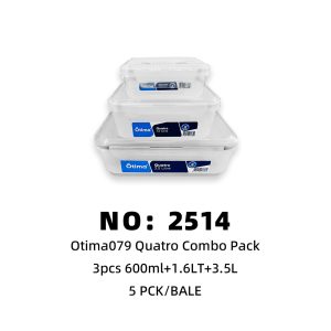 NO: 2514 Otima Combo Lunch Box 3pcs 5PCK/BALE