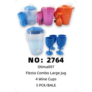 NO: 2764 OTIMA Plastic Water Bottle and Cup Set 5pcs 5PCK/BALE