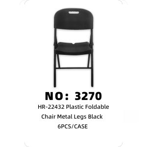 NO: 3270 Black Folding Chair 6PCS/CASE