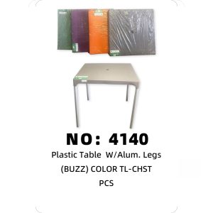 NO: 4140 Colored Aluminum Leg Table 1PCS
