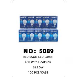 NO: 5089 REDISSON LED Energy Saving Bulb 5W 100 PCS/CASE