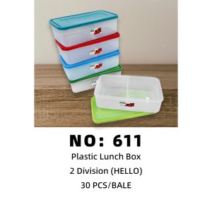 NO: 611 HELLO plastic box 30PCS/BALE