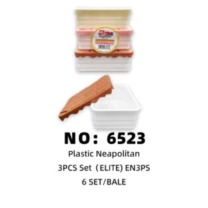 NO: 6523 ELITE 3Pc Food Container Plastic Box 6 SET/BALE