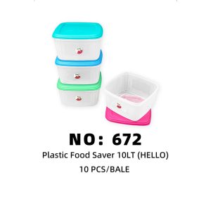 NO: 672 HELLO Food Storage Containers 10pcs/BALE