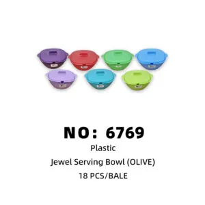 NO: 6769 OLIVE Salad Bowl 18PCS/BALE