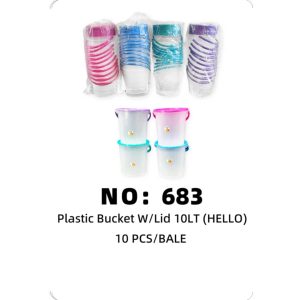 NO: 683 hello 10LT transparent water bucket 10PCS/BALE