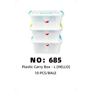 NO: 685 Large Storage Box HELLO 10PCS/BALE