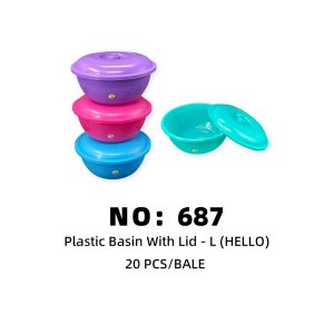 NO: 687 HELLO Large Salad Bowl 20pcs/BALE