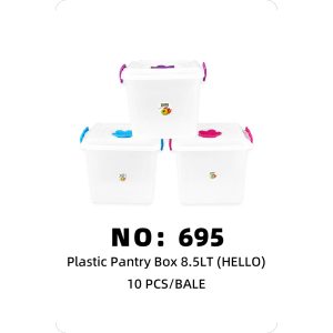 NO: 695 HELLO Storage Box 8.5LT 10PCS/BALE