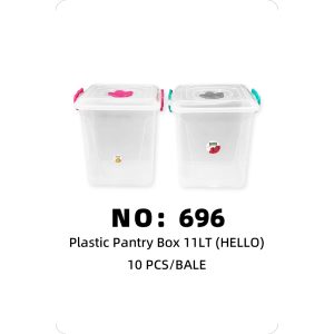 NO: 696 Storage Box 11LT HELLO 10PCS/BALE