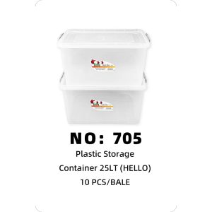 NO: 705 Storage Box 25LT HELLO 10PCS/BALE