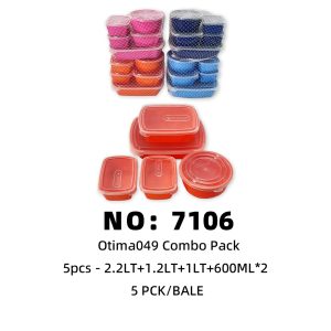 NO: 7106 otima combination lunchbox 5pcK/BALE