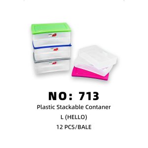 NO: 713 HELLO plastic box 12PCS/BALE