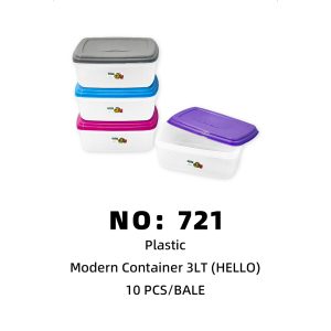 NO: 721 HELLO 3LT Storage Box 10PCS/BALE
