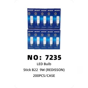 NO: 7235 RED 9W STICK B22 energy-saving lamp 200PCS/CASE