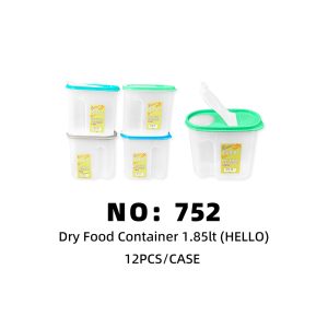 NO: 752 HELLO 1.85LT Storage Box 12PCS/CASE