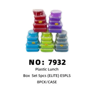 NO: 7932 ELITE 5pcs combination lunchbox 8PCK/CASE