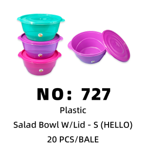 NO: 727 HELLO Small Salad Bowl 20pcs/BALE
