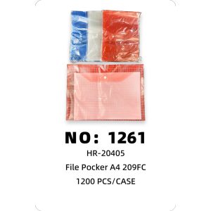 NO: 1261 Color A4 document bag, 1200 pieces/case