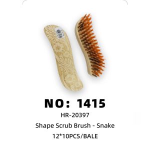 NO: 1415 Snake-shaped wooden shoe brush 120pcs/BALE