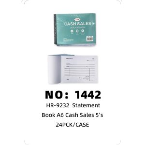 NO: 1442 Invoice Copy Book A6 24PCK/CASE