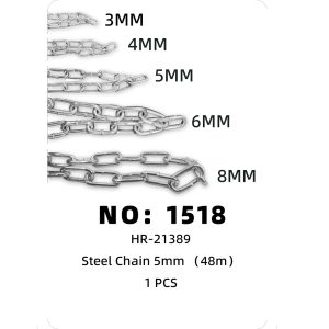 NO: 1518 Iron chain #5, 48 meters, 20 kg, 1 piece/piece