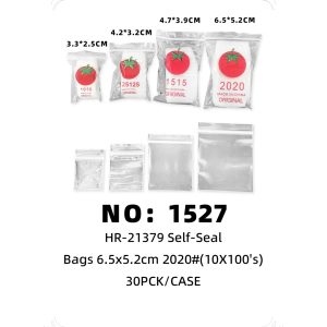 NO: 1527 Self-sealing bag 6.2×5.2cm 30pck/CASE