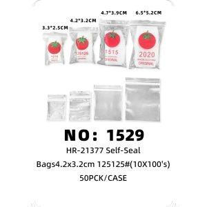 NO: 1529 Self-sealing bag 4.2×3.2cm 50pck/CASE