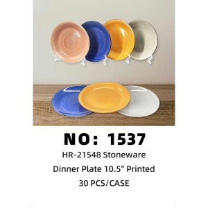 NO: 1537 10.5-inch hand-painted ceramic plate, 30pcs/CASE