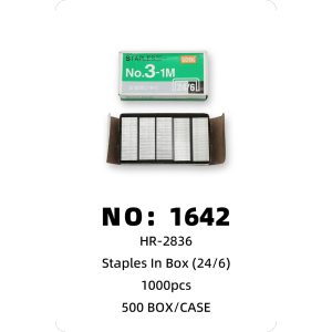 NO: 1642 Staples (24/6) 500 BOX/CASE