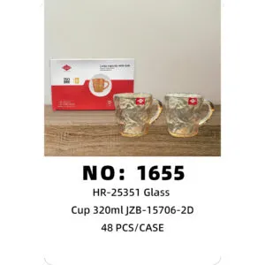 NO: 1655 Gold Glass 320ML 48PCS/CASE