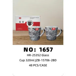 NO: 1657 Silver Glass Cup 320ML 48PCS/CASE