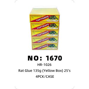 NO: 1670 Yellow Box Mouse Glue 4pck/CASE