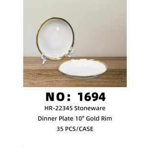 NO: 1694 10-inch ceramic plate with single fruit bowl 35pcs/CASE