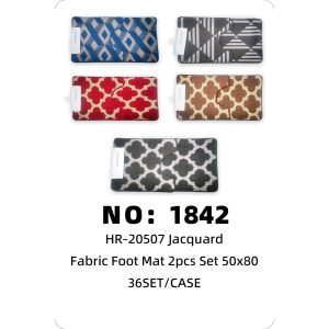 NO: 1842 50×80 Jacquard Two-Piece Set of Synthetic Fiber Foot Pads 36SET/CASE