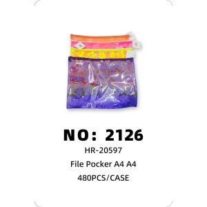 NO: 2126 Plastic document bag A4 480PCS/CASE