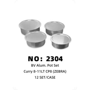 NO: 2304 BV Aluminum Cookware - Curry Cookware Set 12 SET/CASE