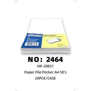 NO: 2464 Paper A4 document bag 20pck/case