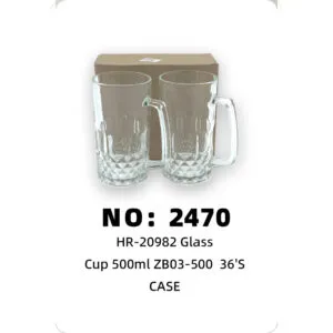NO: 2470 Boxed Glass 500ml CASE