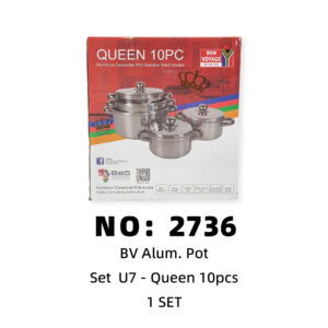 NO: 2736 BV 10PCS aluminum pot 1PCS/SET